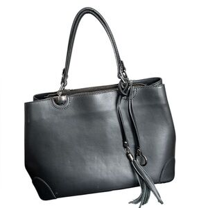 Cielo Celeste Black Genuine Italian Leather Purse